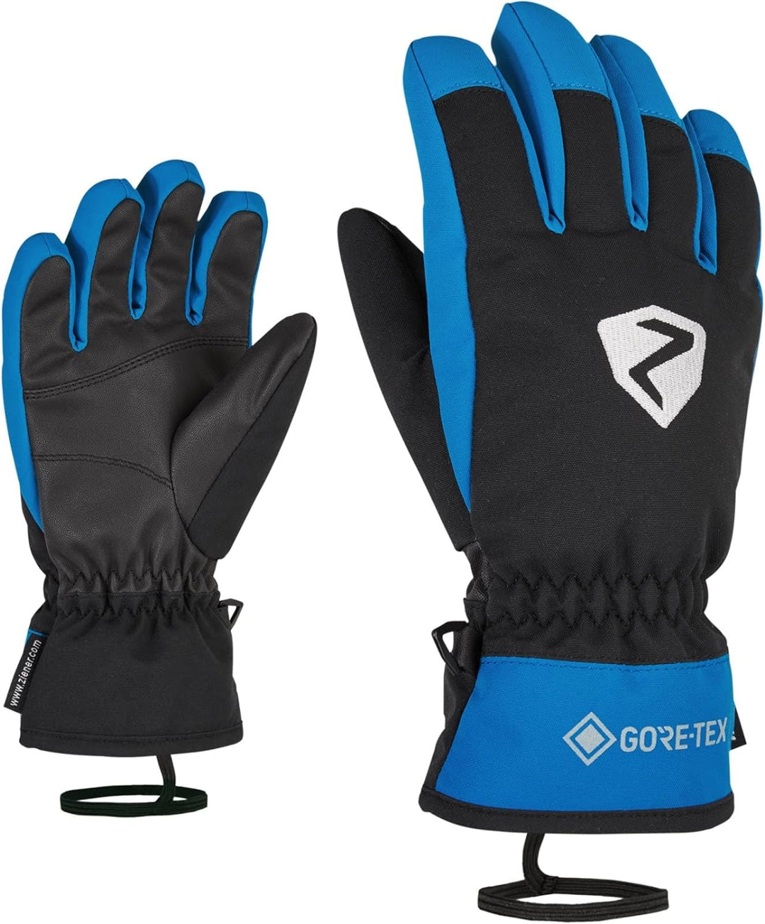 Ziener Kinder Larino Skihandschuhe 5 schwarz/blau (black.persian blue), 5 schwarz/blau (black.persia