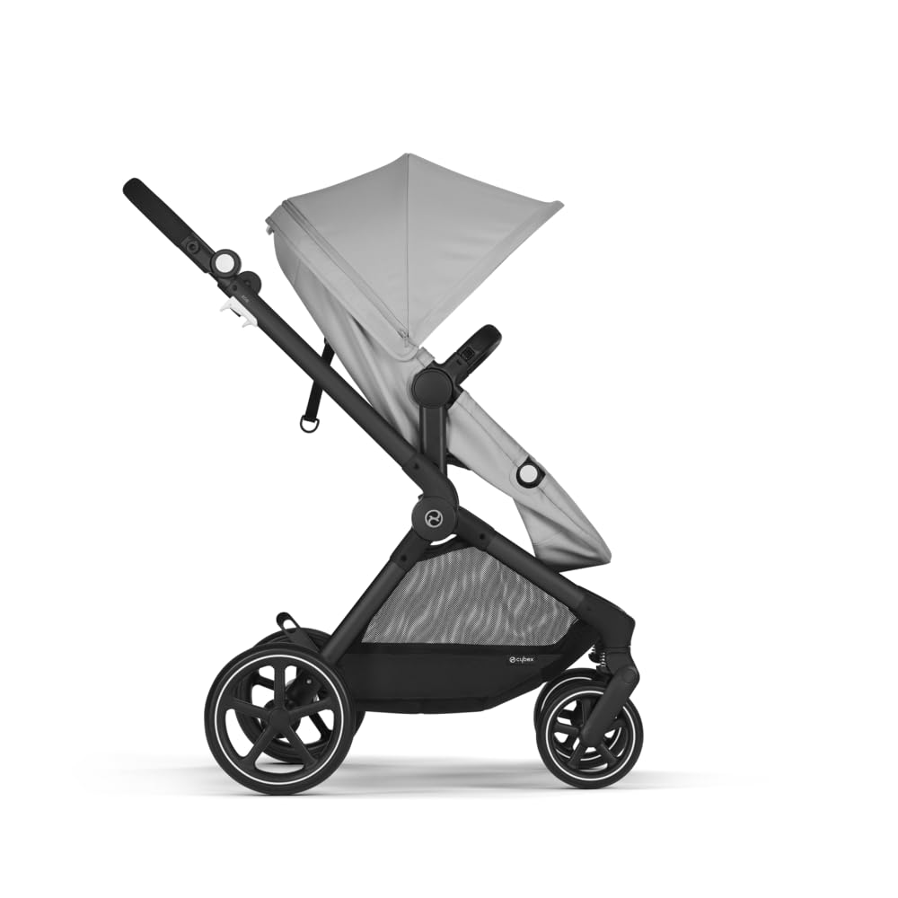 CYBEX Gold Kinderwagen EOS 2-in-1, Reisesystem, Ab Geburt bis 22 kg (ca. 4 Jahre), Lava Grey Lava Gr