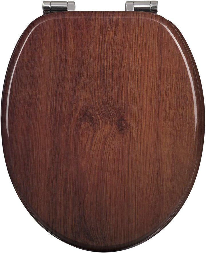 WOLTU #2 Premium WC-Sitz Toilettensitz mit Absenkautomatik, MDF Holzkern, Softclose Scharnier, Antib