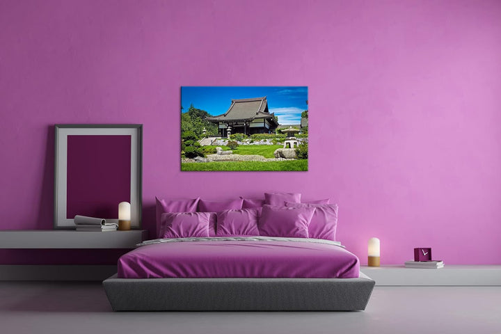 deyoli traditionell japanische Architektur Format: 80x60 als Leinwandbild, Motiv fertig gerahmt auf