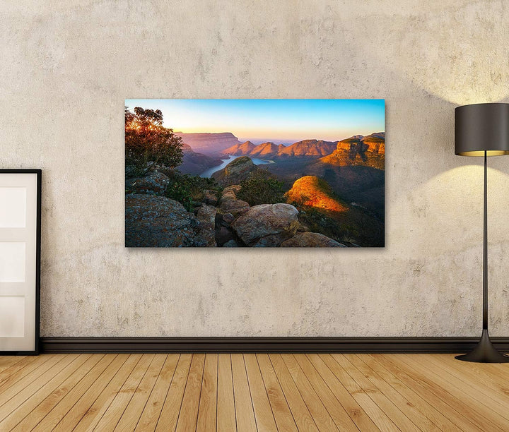 islandburner Bild auf Leinwand DREI Rondavels Blyde Canyon Sonnenuntergang Südafrika Ansicht Bilder
