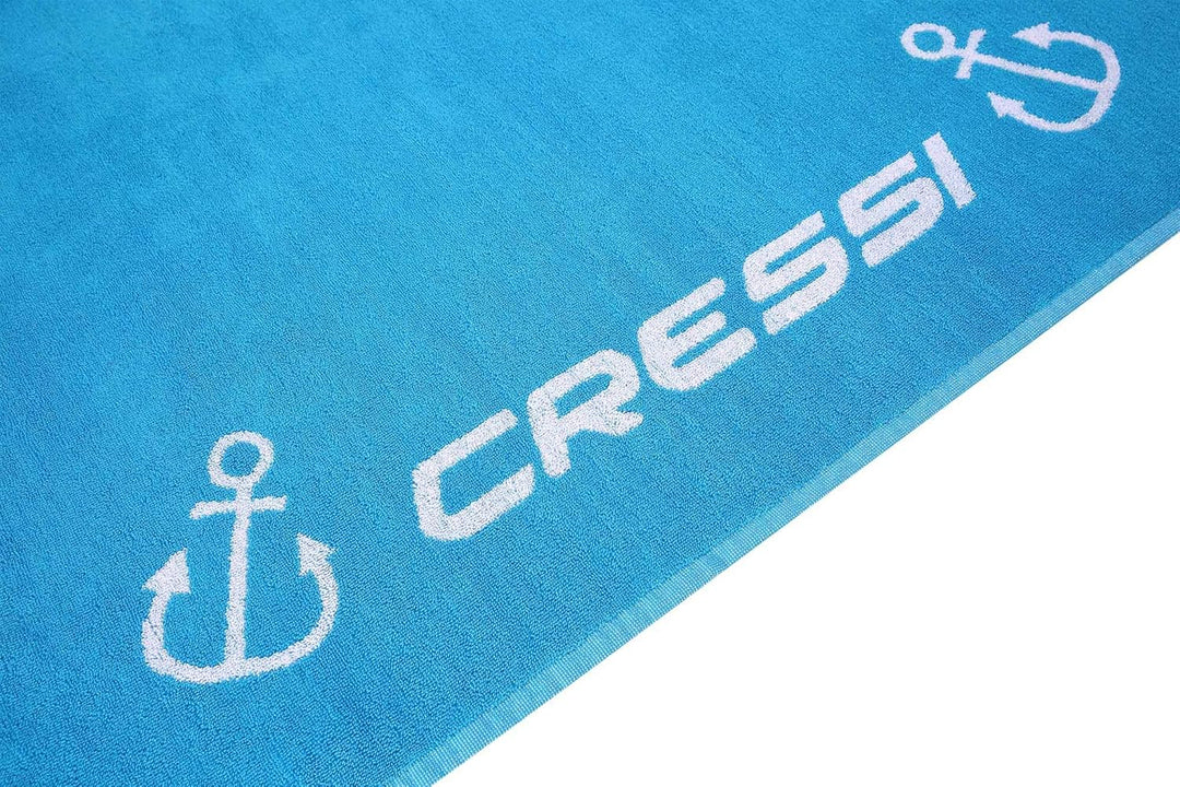 Cressi Cotton Frame Beach Towel - Erwachsene Strandtuch/Hochwertiges Sporthandtuch 90x180cm Aquamari