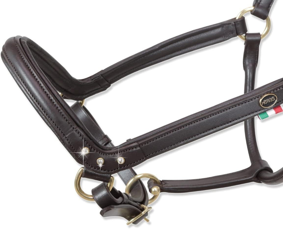 Horses, Lederhalfter Tasting Anatomic, Komfortables Halfter zum Führen des Pferdes an der Hand oder