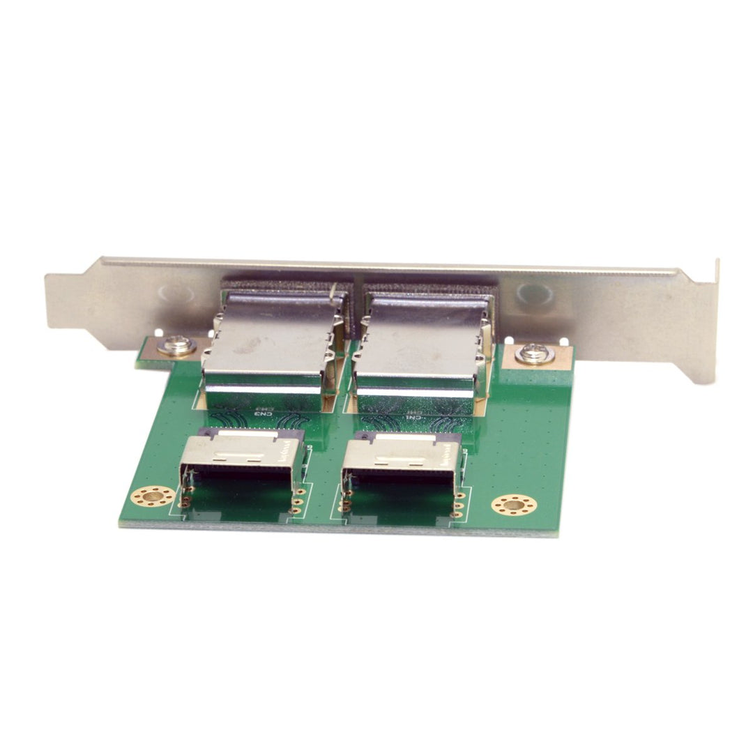 cablecc Dual Ports Mini SAS SFF-8088 zu SAS 36Pin SFF-8087 PCBA-Adapter mit PCI-Halterung Grün SFF 8