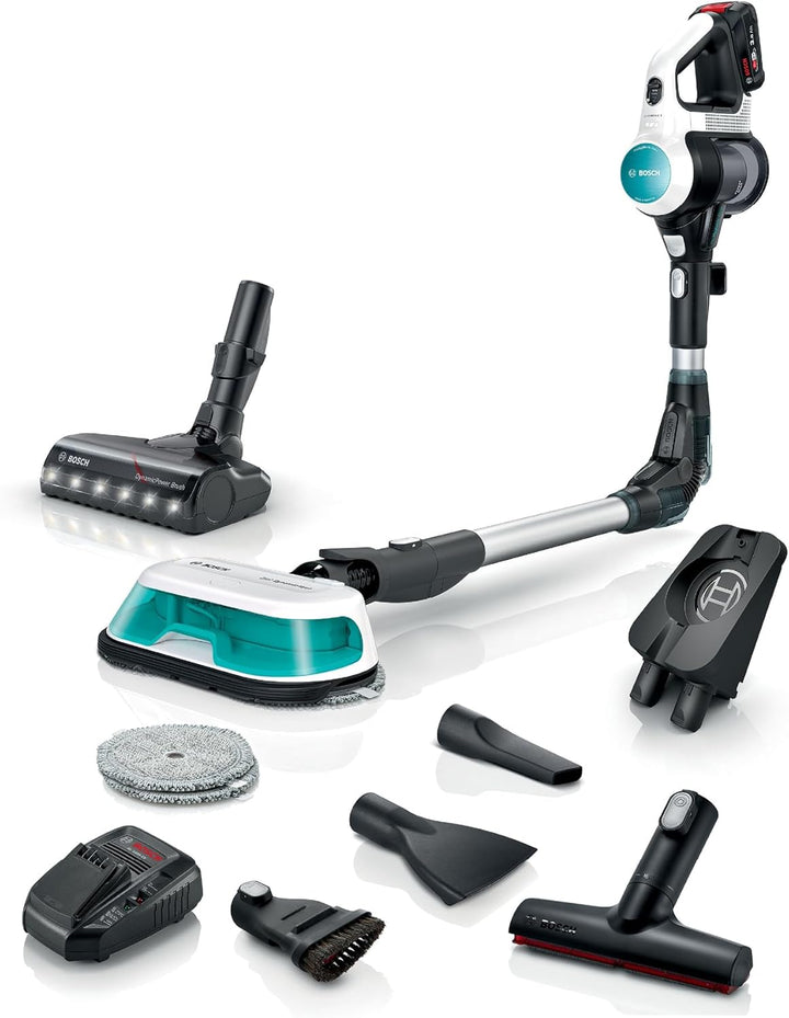 Bosch Akku-Staubsauger Unlimited 7 ProHygienic Aqua BKS71HYG1, kabellos, 2in1 Saugen & Wischen, Knic