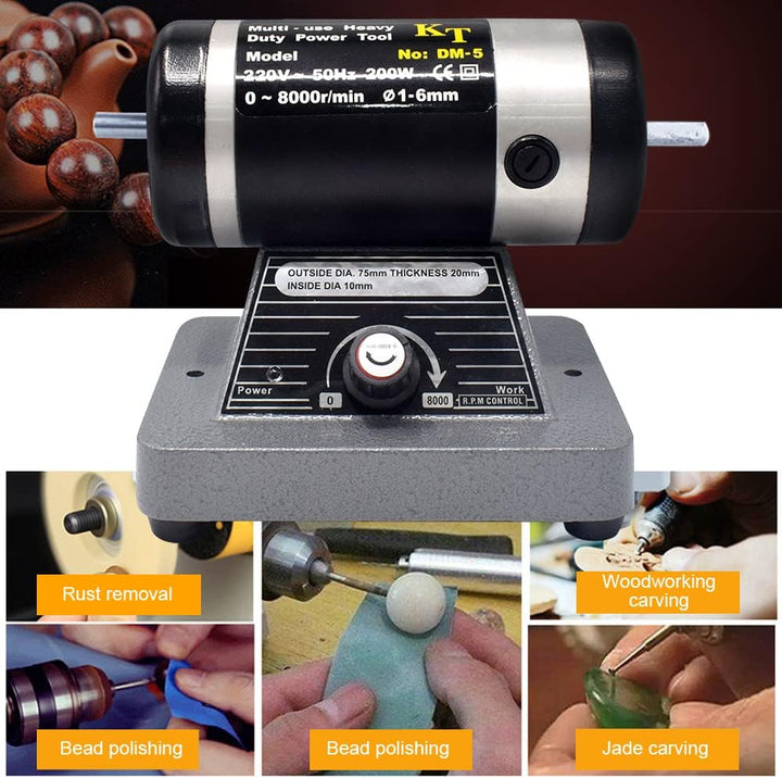 ToAuto Elektrische Poliermaschine für Bankpoliermaschine, 220 V, doppelte konische Spindeln, 8000 U/