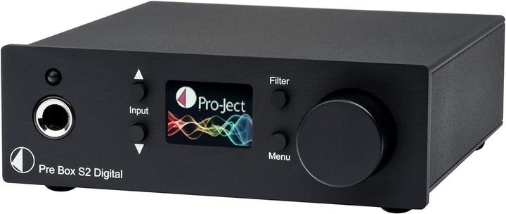 Pro-Ject Pre Box S2 Digital, Audiophiler Stereo Vorverstärker (Schwarz), schwarz