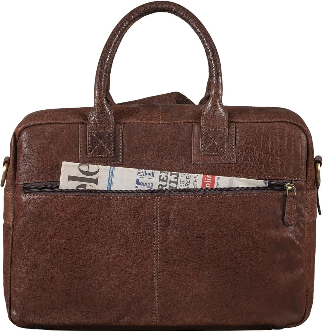 STILORD 'Carlo' Grosse Umhängetasche Leder Lehrertasche Aktentasche Schultertasche Reise Beruf Freiz