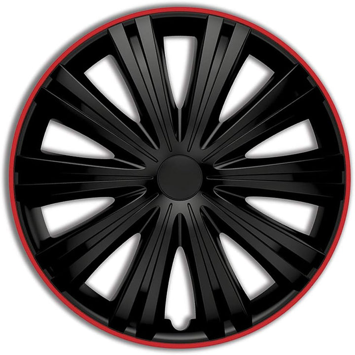 AUTO-STYLE Satz Radzierblenden Giga R 16-Zoll Schwarz/Rot Schwarz/Rot 16-Zoll, Schwarz/Rot 16-Zoll