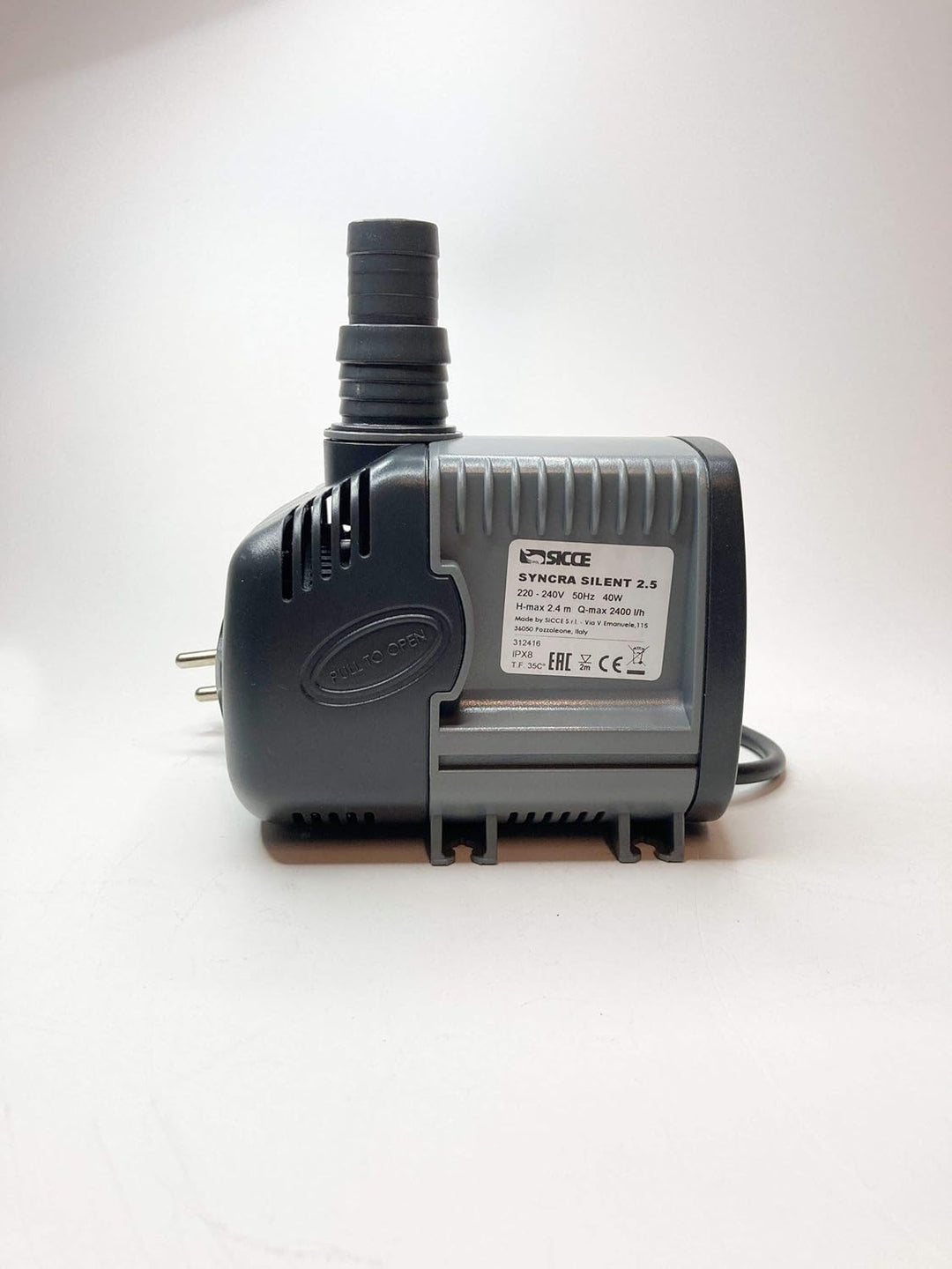 Zimmerbrunnenpumpe Sicce Syncra Silent 2.5 Wasserpumpe (40W, 2400 l/h, 2,4 m Förderhöhe), hochwertig