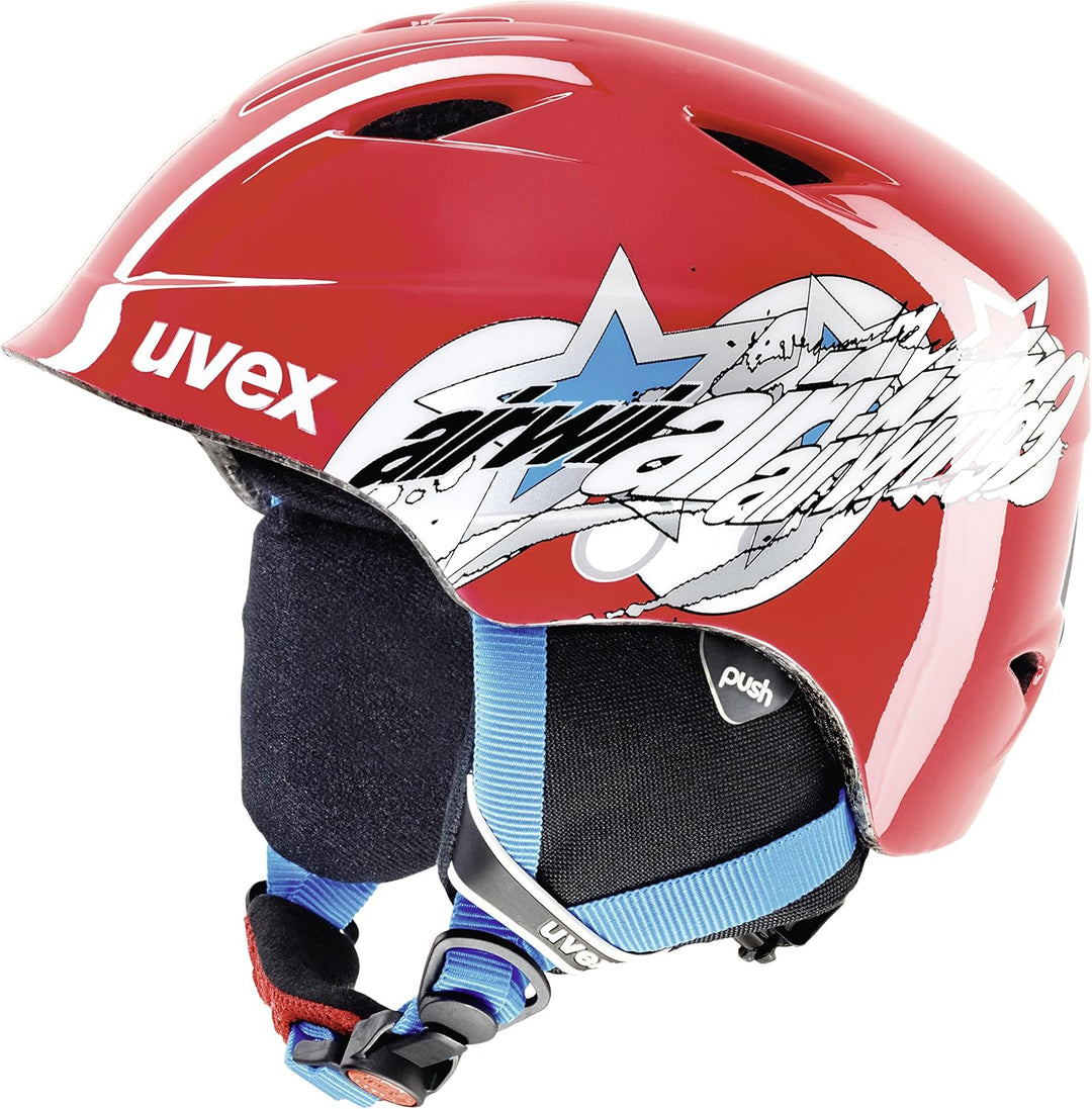 Uvex Kinder Airwing 2 Skihelm 46-50 cm Red Star, 46-50 cm Red Star