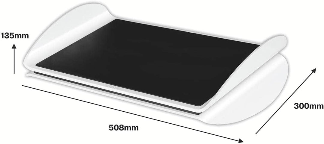 Leitz Ergo WOW verstellbare Fussstütze, Ergonomisches Design mit zwei Höheneinstellungen, Schwarz/We