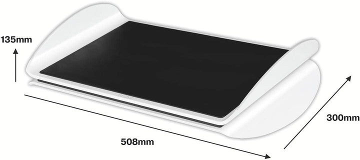 Leitz Ergo WOW verstellbare Fussstütze, Ergonomisches Design mit zwei Höheneinstellungen, Schwarz/We