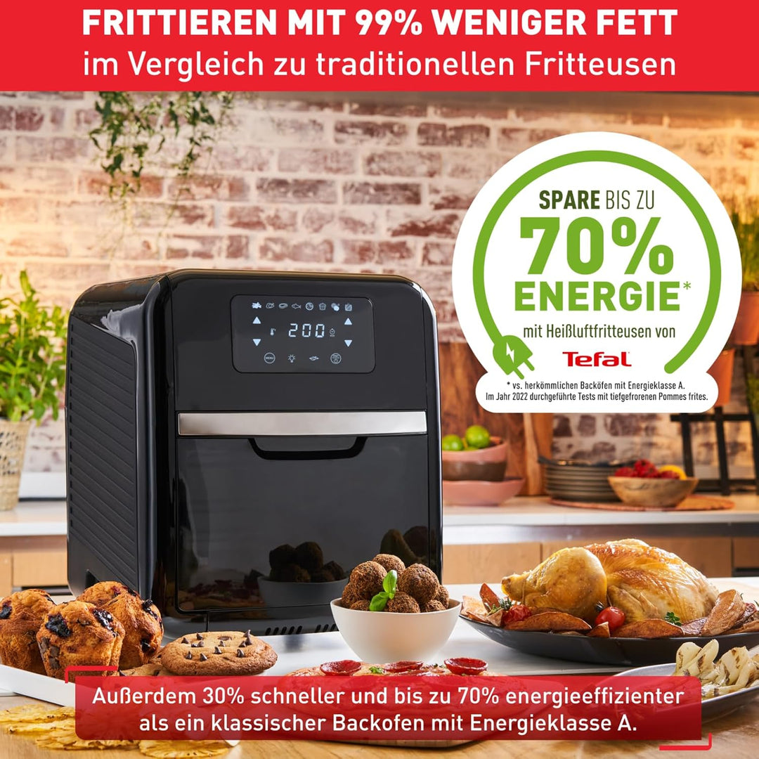 Tefal FW5018 Easy Fry Oven & Grill 9-in-1 Heissluftfritteuse | 11Liter für 6 Portionen | 7 Zubehörte