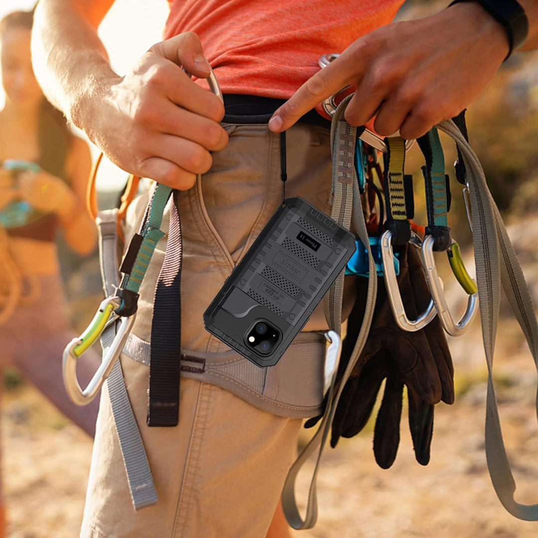 Beeasy für iPhone 14 Wasserdicht Outdoor Hülle (6,1"), Stossfest Panzerhülle Militär 360 Grad Schutz