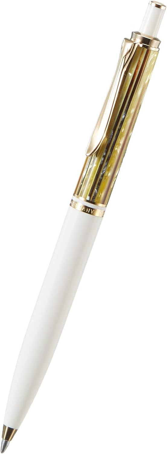 Pelikan 935395 Druckkugelschreiber Souverän K400 Schildpatt, weiss, Druckkugelschreiber