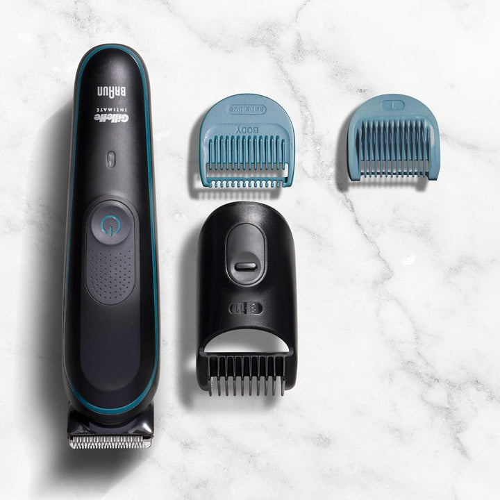 Gillette Intimate Trimmer Herren i5 für den Intimbereich, SkinFirst Intimrasierer Mann mit lebenslan
