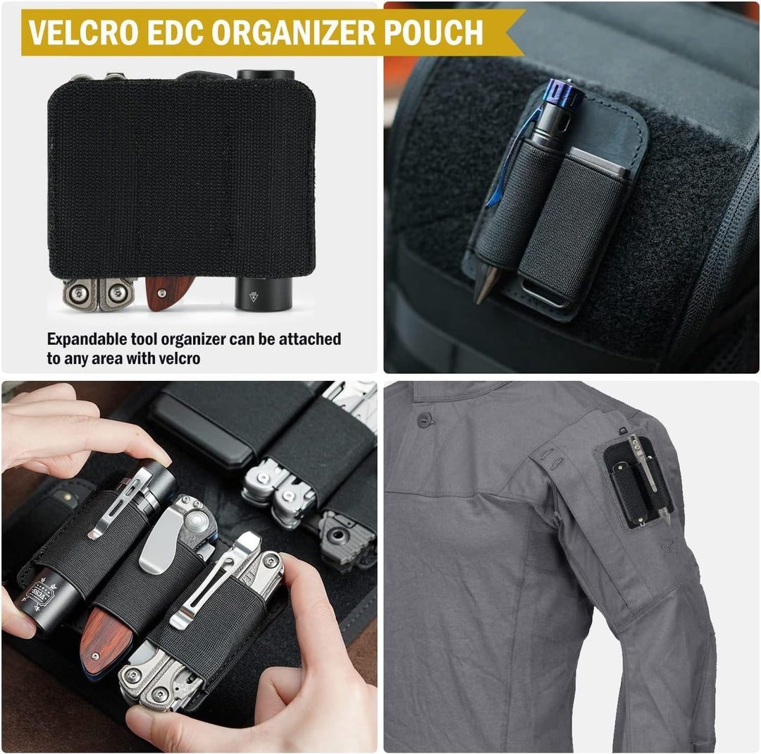 VIPERADE PL6 Elastischer EDC Organiser Klein Klett Organizer Insert,Modulare Elastische Schleife Pan