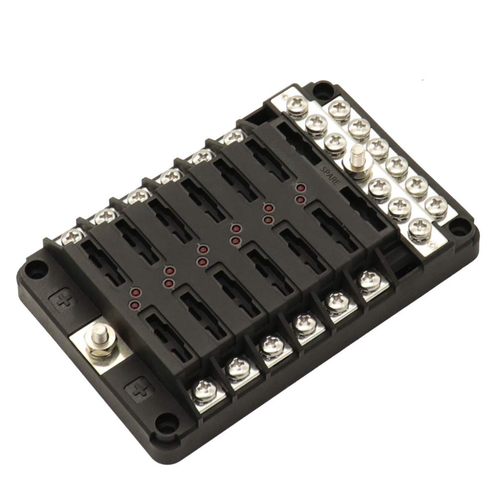 12 Sicherungshalter Minuspol Boot Wohnmobil Wohnwagen Solaranlage Auto Verteilerblock Wohnmobilanhän