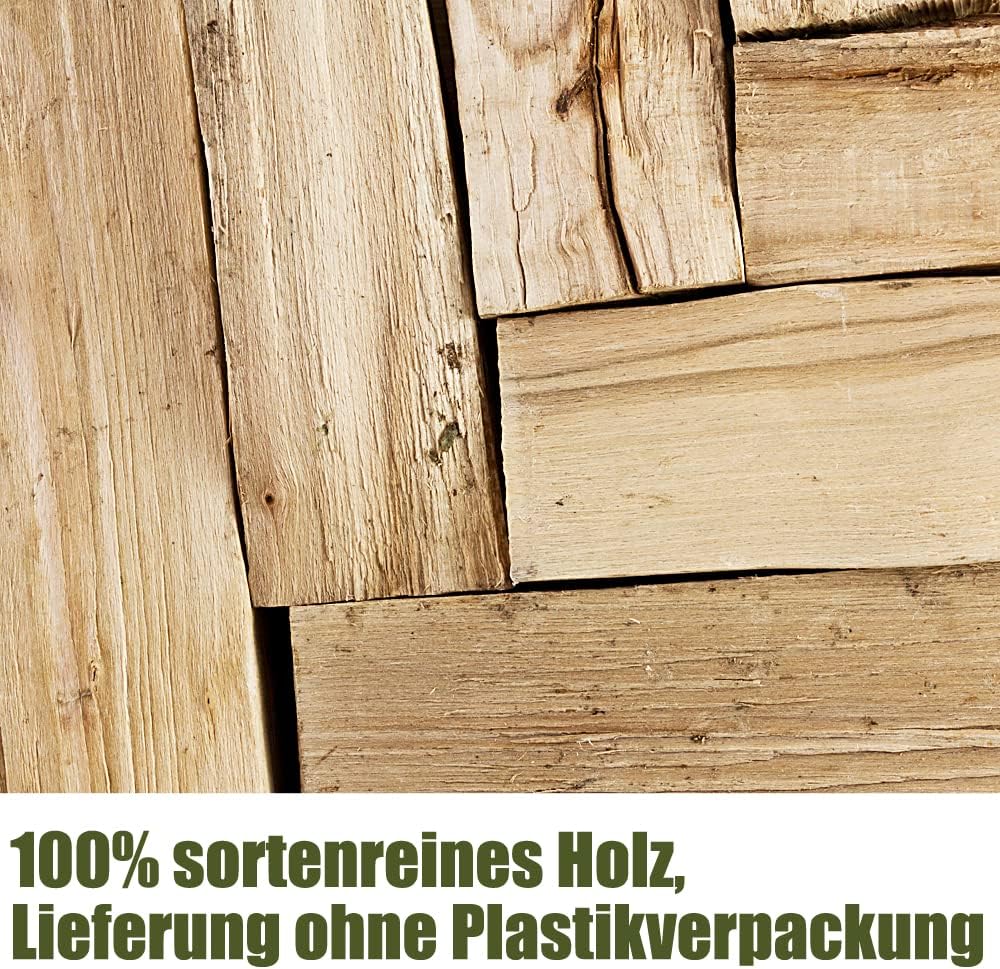 Buche Smoker Holz Räucherholz Brennholz 10 kg Buchenholz ohne Rinde 25 cm Kaminholz Smoke Feuerholz
