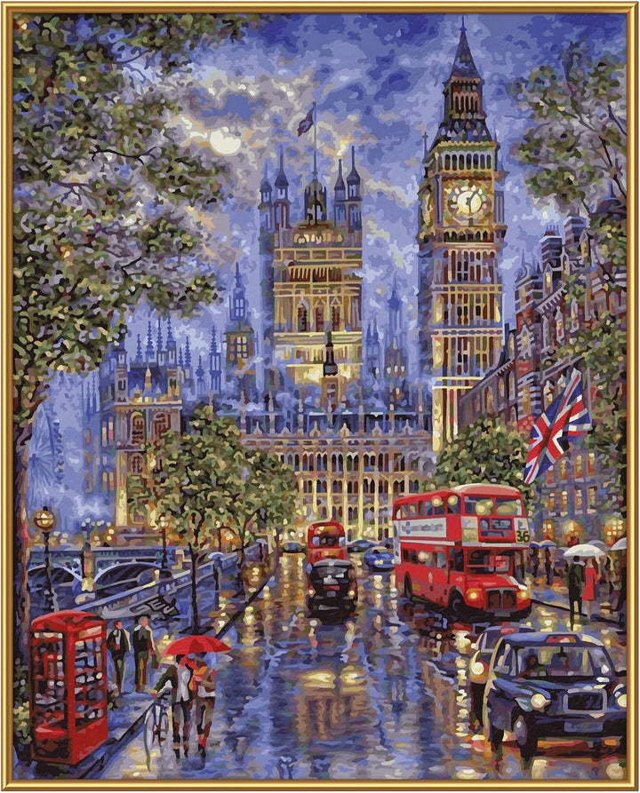 Schipper 609130873 Malen nach Zahlen - Vollmond über London - Bilder malen für Erwachsene, inklusive