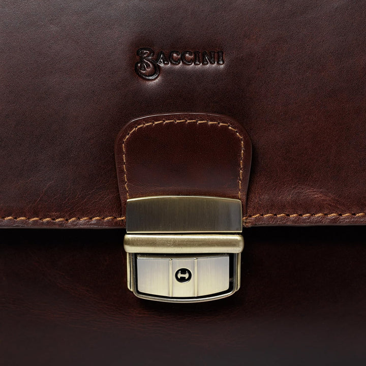 BACCINI Aktentasche Luca aus Anilin-Leder I Business-Tasche XL gross für Herren 15 Zoll Laptop-Fach