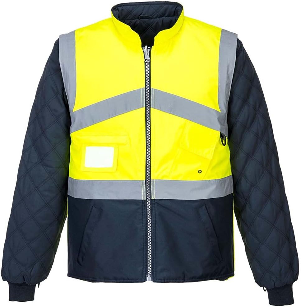 Portwest Zweifarbige Warnschutz Wendejacke , Grösse: XXXL, Farbe: Gelb/Marine, S769YNRXXXL
