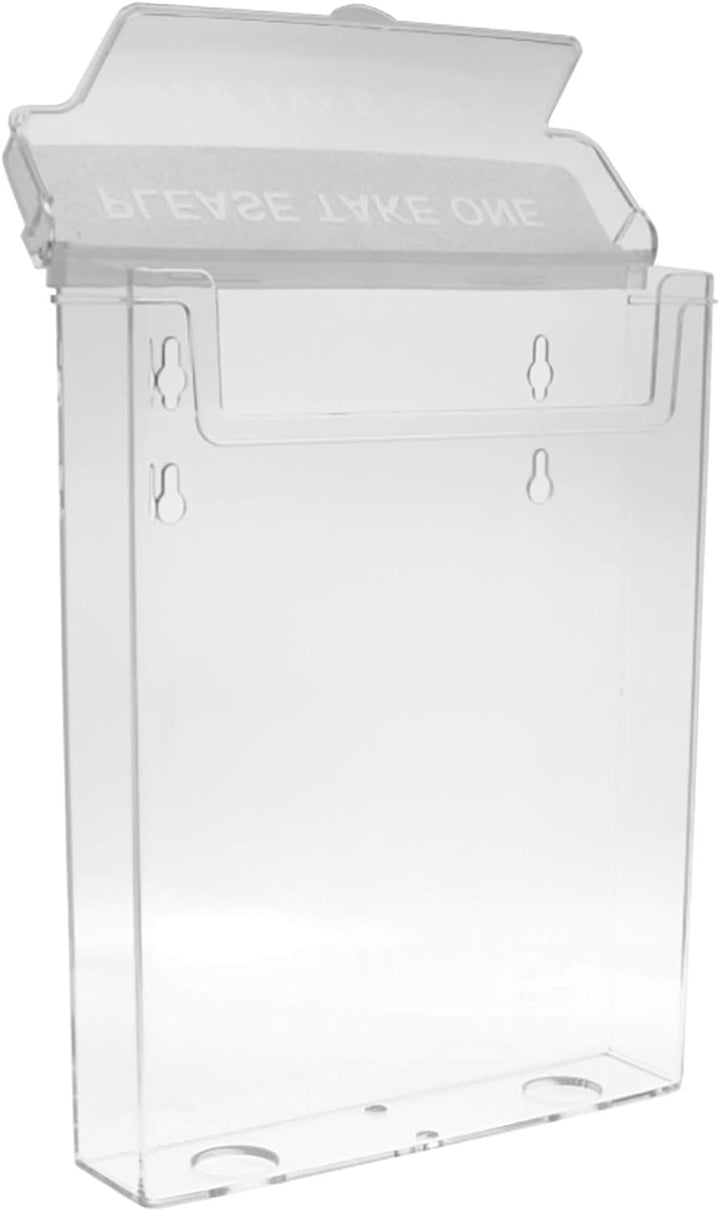 2 Stück taymar DIN A5 Prospekthalter, Prospektbox mit Deckel, Wetterfest (auch für den Aussenbereich