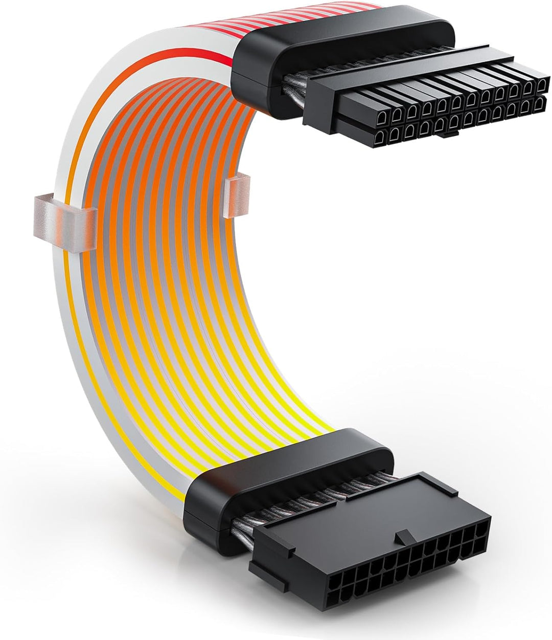 AsiaHorse 24Pin ATX Adressierbare RGB Kabel, ARGB 24PIN Mainboard Sleeved Cable, 5V 3PIN PSU Kabelve