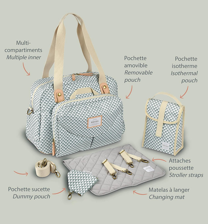 BÉABA, Genève II Wickeltasche, modular, grosses Fassungsvermögen, mehrere Staufächer, abnehmbare Vor