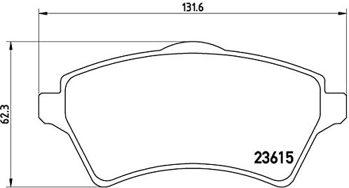Brembo P 44 011 Bremsbelagsatz, Scheibenbremse - (4-teilig)
