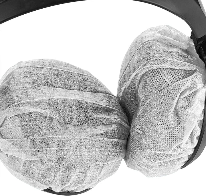 Geekria 100 Paar grosse Vlies-Einweg-Kopfhörerhüllen/Kopfhörerhüllen/Ohrpolster-Schutz/Dehnbare Sani