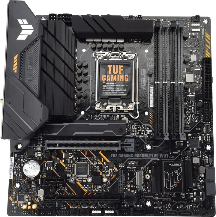 ASUS TUF Gaming B660M-PLUS WiFi Mainboard Sockel Intel LGA 1700 (Intel B660, mATX, DDR5 Speicher, Du