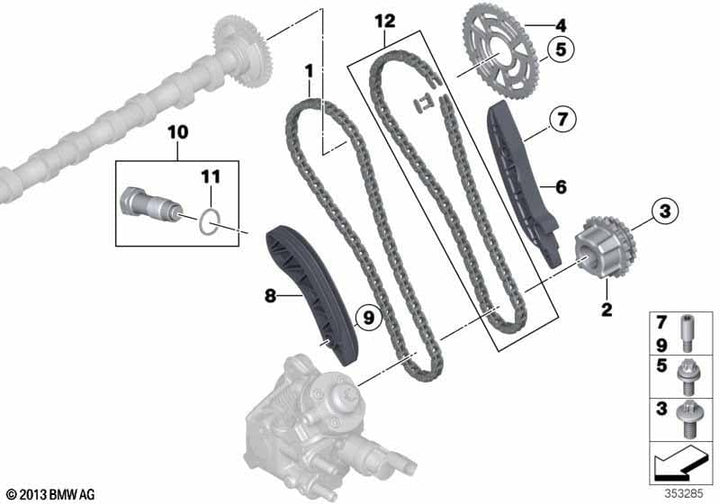 ORIGINAL BMW Kettenspanner 1er 2er 3er 4er 5er 6er 7er X1 X3 X5 X6 11318586699