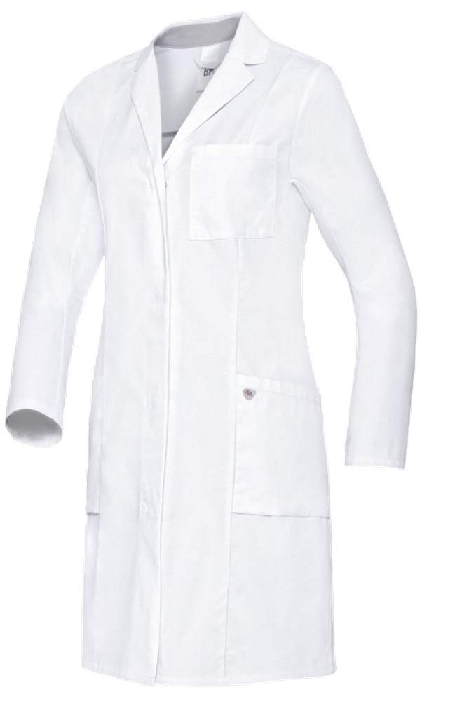 BP Med Coats 1754-130-0021 Arztkittel für Damen - Langärmelig - Reine Baumwolle - Normale Passform -