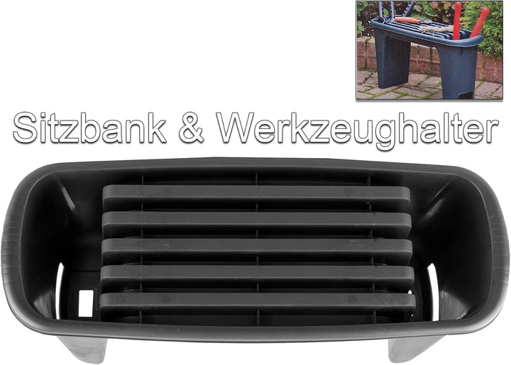BigDean Kniebank Gartenbank mit Polsterung - Pflanzhilfe für Ihren Garten - Mit Werkzeugfach - für k