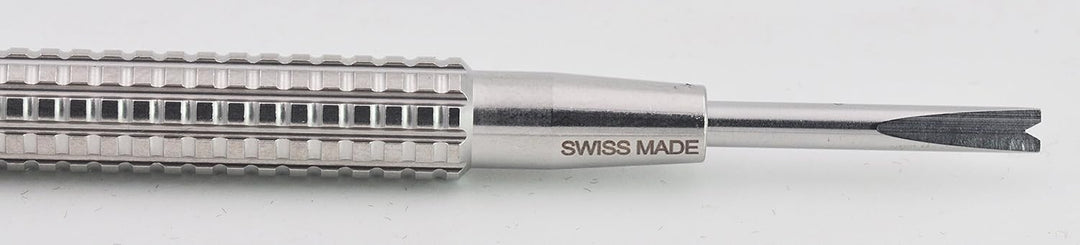 Bergeon 7767-SF Uhrenfedersteg-Werkzeug – langer Edelstahl-Griff mit austauschbaren feinen Enden zum