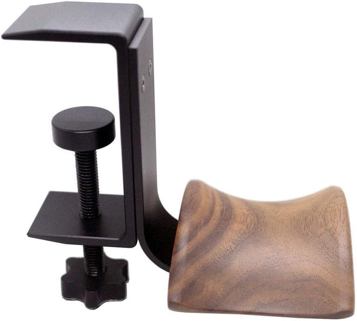 Kopfhörer-Halter, Headset-Ständer, Walnussholz, Kopfhörer-Rack Haken, Schreibtischklemme, Tischklemm