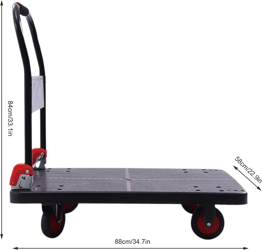 Plateauwagen bis 400 kg Tragkraft Transportwagen Handwagen Transportroller Klappbar Faltwagen Transp