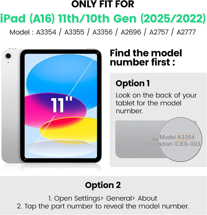 SEYMAC Hülle für iPad 10. Generation 10,9 Zoll 2022, Stossfeste für iPad 10 Generation Hülle mit Dis