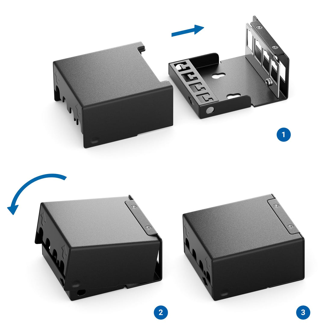 deleyCON 4 Port CAT7 Patchpanel Set mit 4x CAT.7 RJ45 Keystone Jack Modul STP 10 Gbit/s - Verteilerf