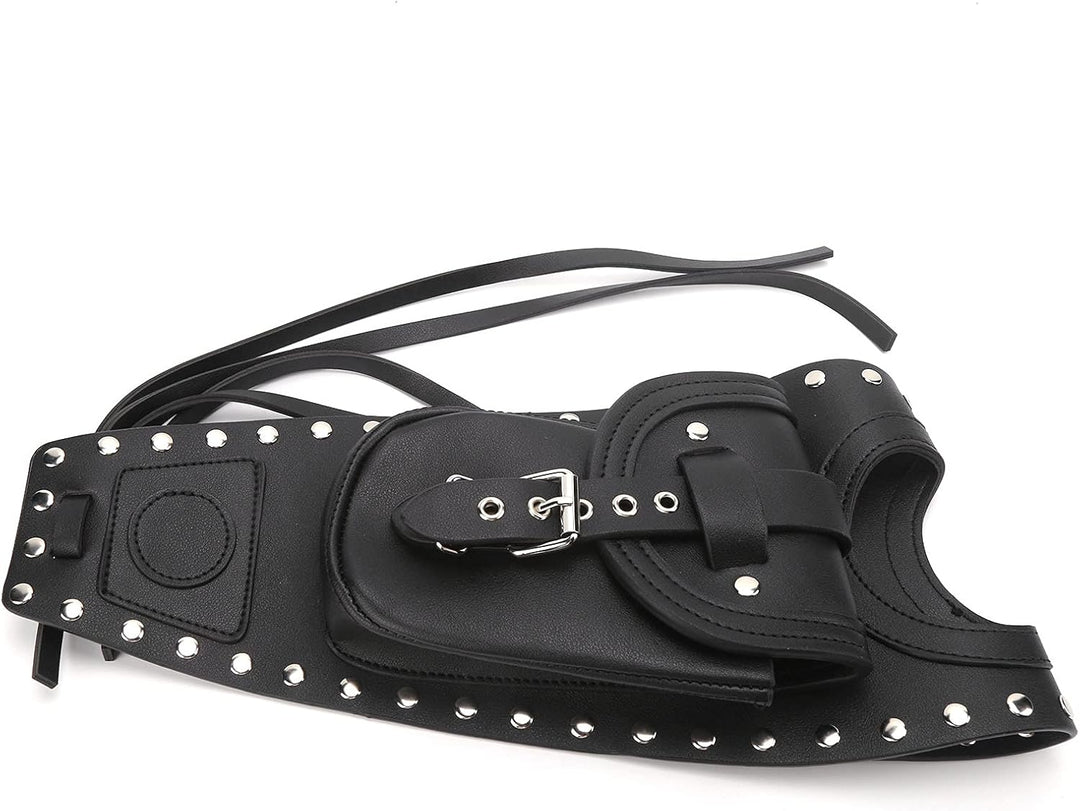 Motorrad Tanktasche Gas Tank Pad Cover Schwarz Kunstleder Tasche Chap Cover Pad Mit Tasche Fit für X