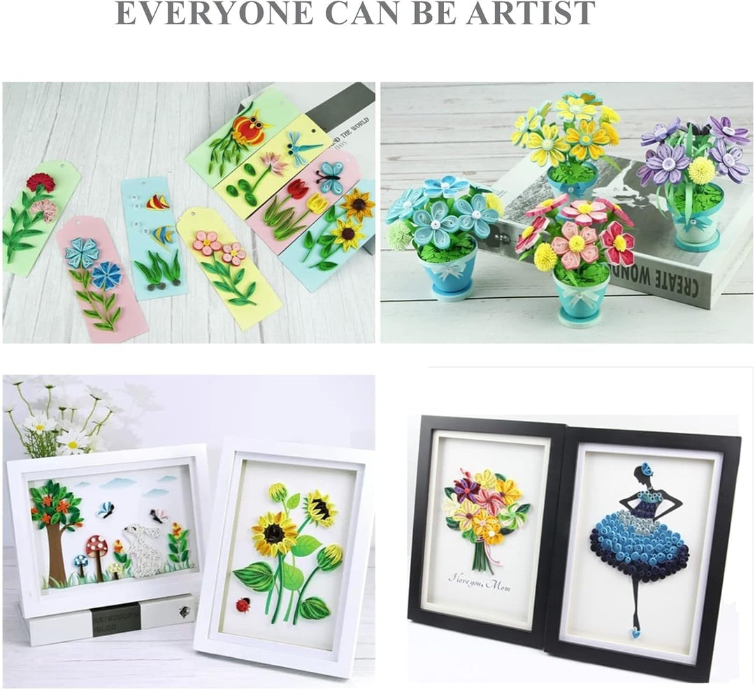 YURROAD Quilling Set, Quilling Papier Werkzeug Set mit 36 Farben 900 Quilling Papierstreifen 3mm, Qu