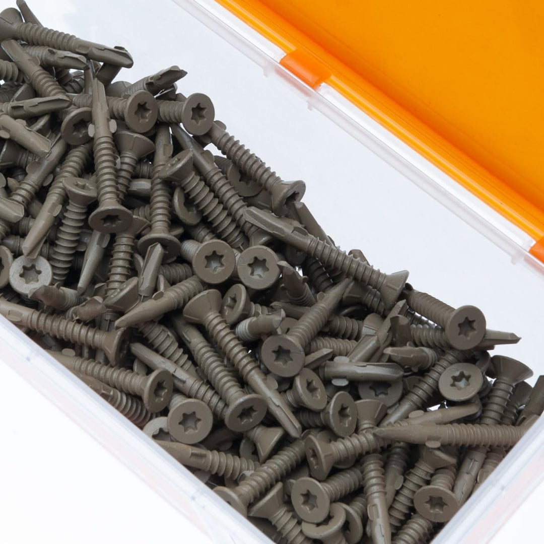 6.3mm Metallschrauben Selbstschneidende Torx-Flachkopf-Bohrschrauben (Packung mit 100) für den Ausse