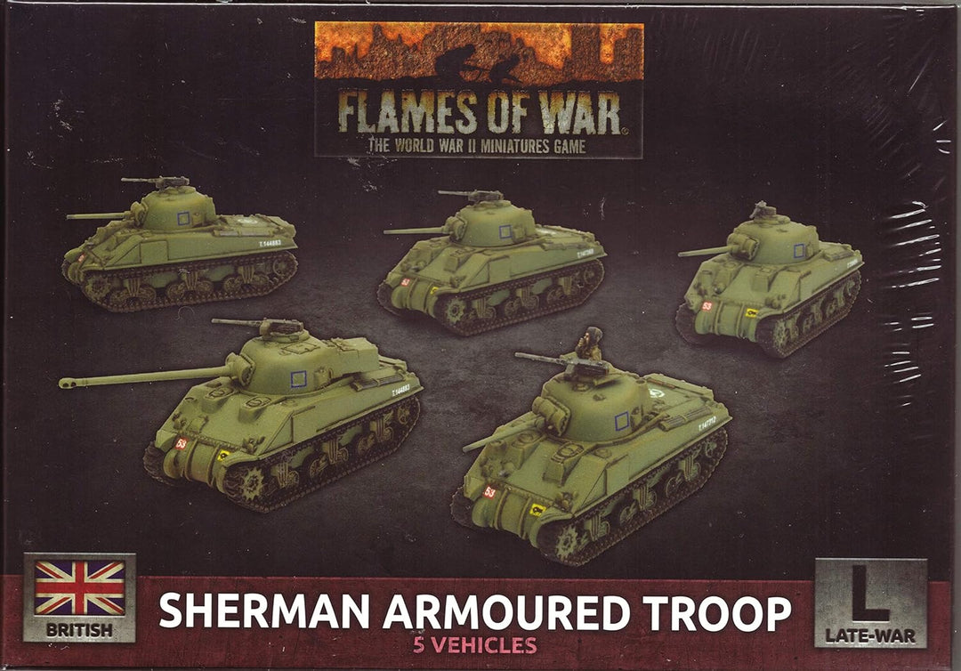 Flames of War FOW Sherman Armoured Troop BBX60