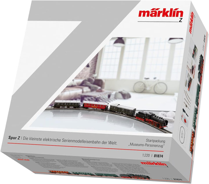 Märklin Modelleisenbahn Startpackung 81874 "Museums-Personenzug mit Dampflok BR 24 – Lokomotive Spur