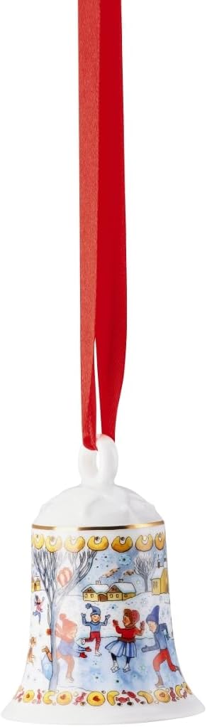 Hutschenreuther 2018 Porzellanglocke, Porzellan, Dekoriert, 7 cm Traditionell, Traditionell