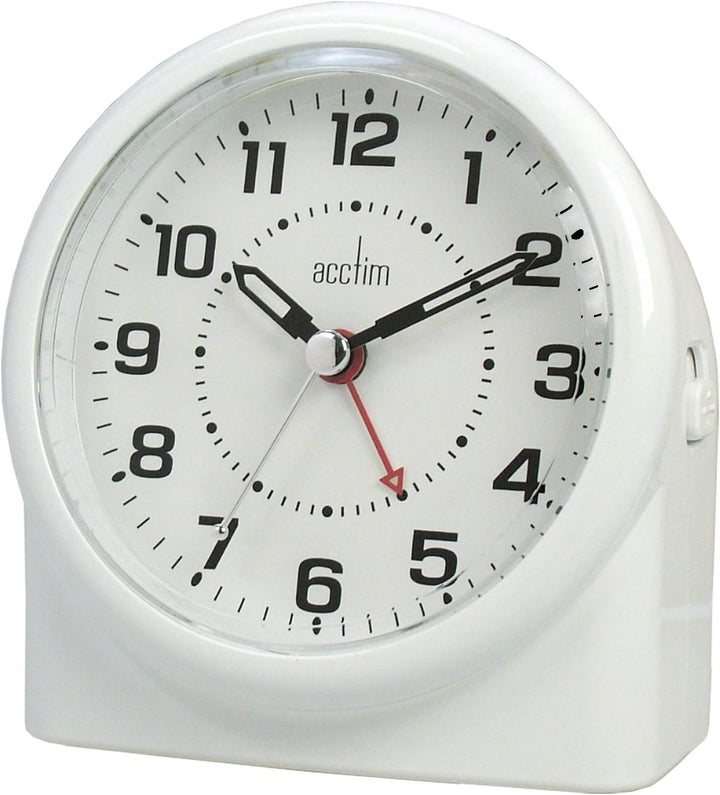 Acctim 14282 Central Smartlite-Wecker mit schleichender Sekunde, Weiss