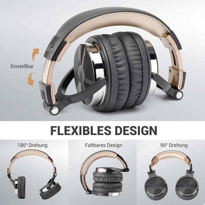 OneOdio Over Ear Kopfhörer mit Kabel, 50mm Treiber, Bassklang, 6.35 & 3.5mm Klinke, Share-Port, Gesc
