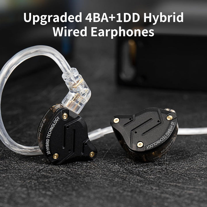 KINBOOFI KZ ZS10 Pro IEM In-Ear-Monitor, 4BA 1DD KZ Kopfhörer Multi Driver In Ear Kopfhörer IEM, KZ
